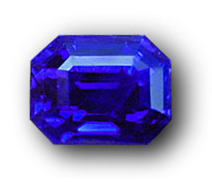 This 4-ct. plus Kashmir sapphire recently sold by Pala International exhibits the velvety blue color that has made stones from this source without peer in the world. Photo: John McLean; Gem: Pala International