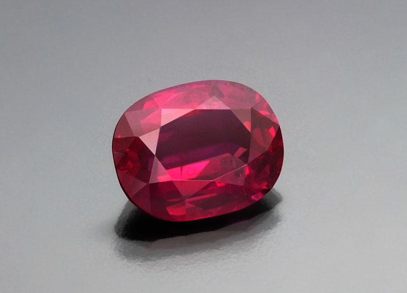 A superb example of ruby from the Thai/Cambodian border mines. These mines, which are now exhausted, supplied the majority of the world market from the 1960's up until 2000. 7.45 ct; heated; Sant Enterprises; Photo: Wimon Manorotkul