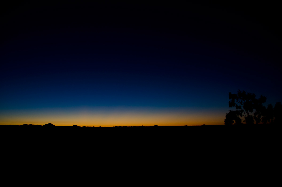 Twilight in Australia's outback