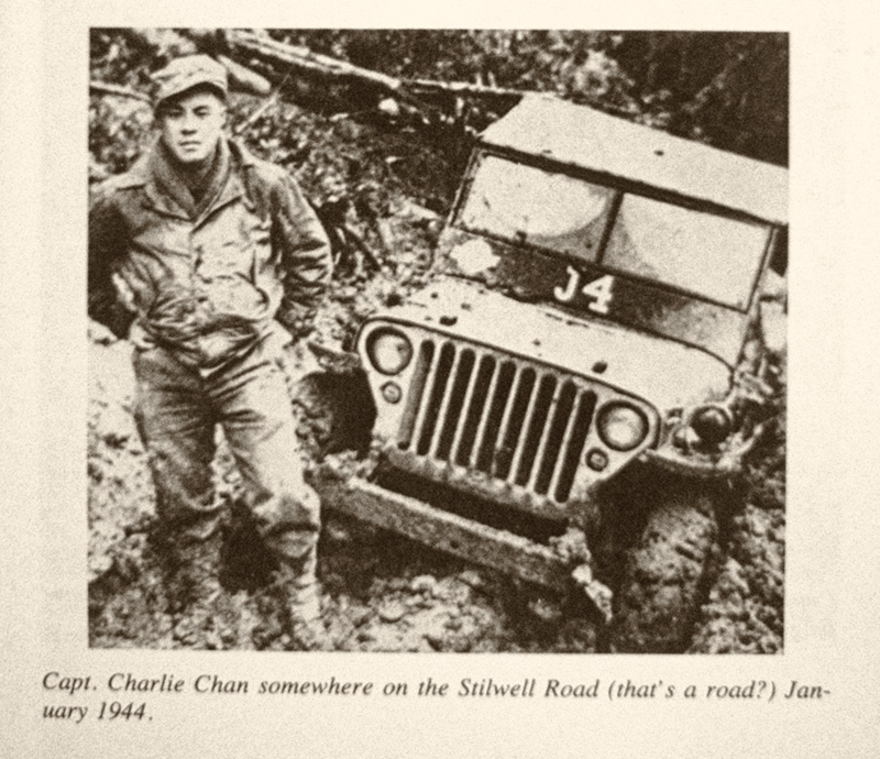 Author Charlie Chan on the Stillwell Road during the "dry season," January, 1944. (From Chan, 1986)