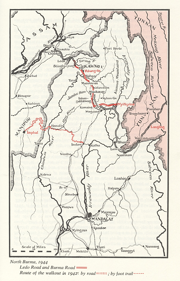 Map of the Stillwell Road. From Tuchman, 1970.
