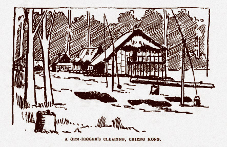 Gem digger’s huts. From Smyth, 1895.