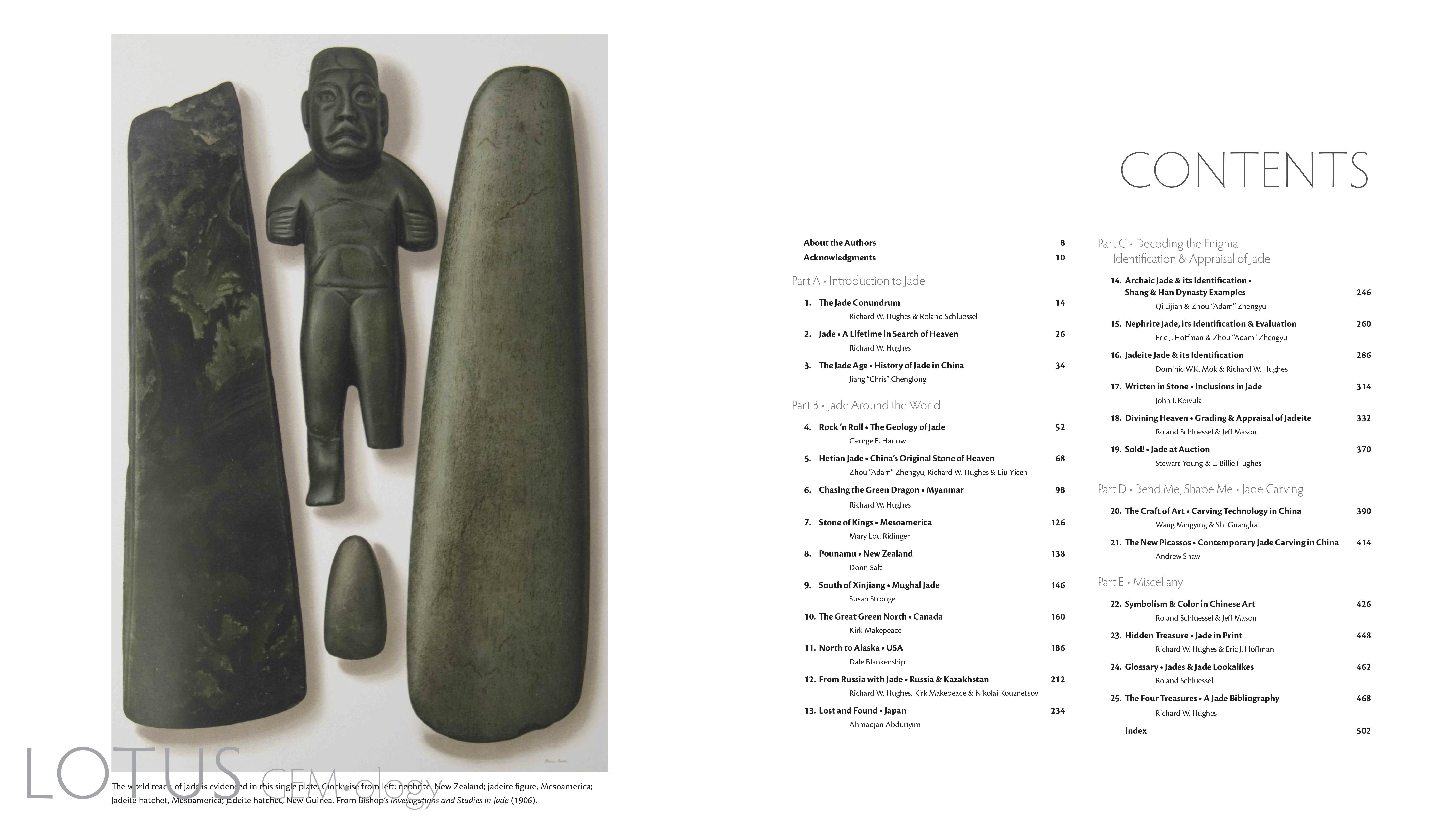 Jade A Gemologists Guide table of contents