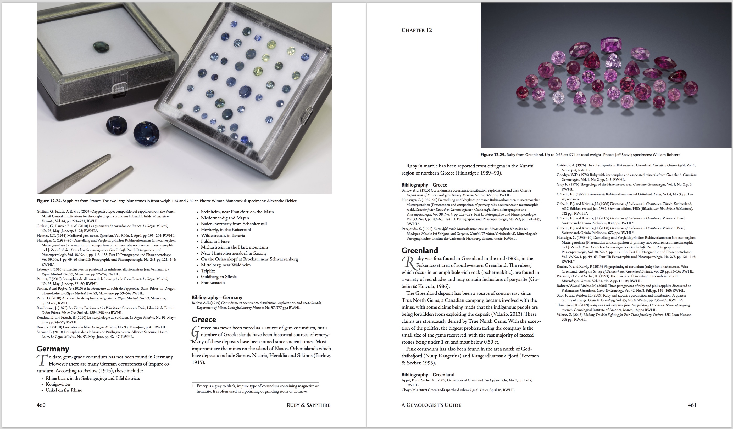 Ruby & Sapphire: A Gemologist's Guide – World Sources: France & Greenland