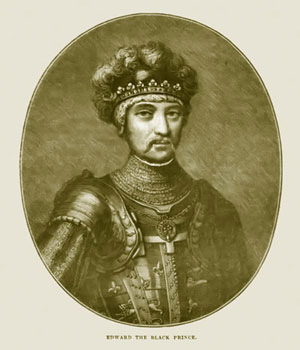 Edward, the "Black Prince." Illustration from Cassell (1902).