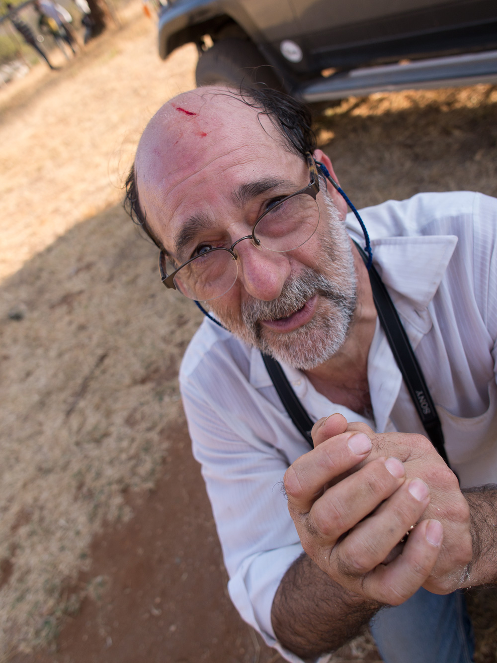Dana Schorr, bleeding head liberal. Click on the image for a larger view. Author's photo, Longido, Tanzania, 2013