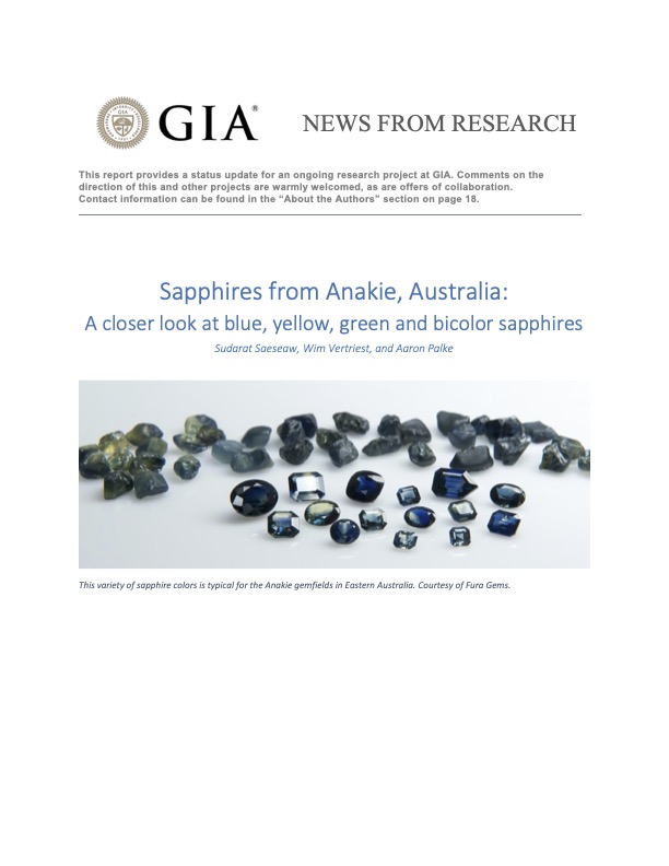 Sapphires from Anakie, Australia: A Closer Look at Blue, Yellow, Green and Bicolor Sapphires