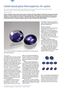 Cobalt-doped glass-filled sapphires: An update