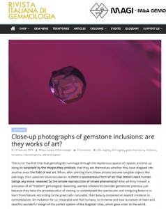 Close-up photographs of gemstone inclusions: Are they works of art?