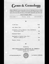 Identification of synthetic gems, parts I–III