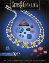 Synthetic gem materials and simulants in the 1990s