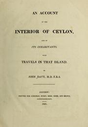 An Account of the Interior of Ceylon