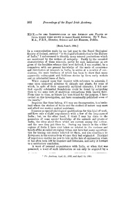 On the Identification of the animals and plants of India which were known to early Greek authors [Valley of serpents]