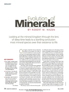 Evolution of minerals