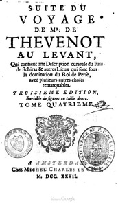 Voyages de Mr. de Thevenot en Europe, Asie et Afrique