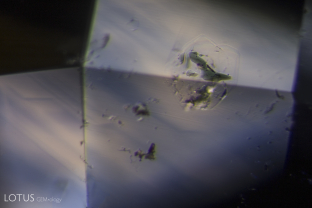 Ghost-like low relief crystals.