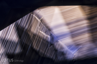 Extremely sharp angular growth zoning in a Madagascar sapphire. At times the zoning is so sharp, it created iridescence via diffraction of visible light.
