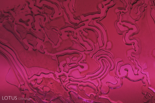 Drippy, melty fingerprints are a hallmark of flux heated corundum.