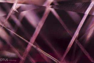 Dislocations decorate the interior of this spinel from Vietnam. These may sometimes alter to hogbomite.